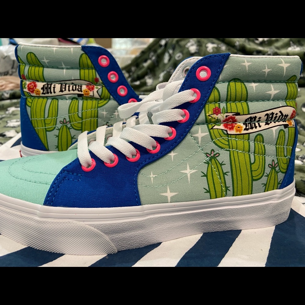 Vans SK8 High Custom Collab w/ Shop Mi Vida